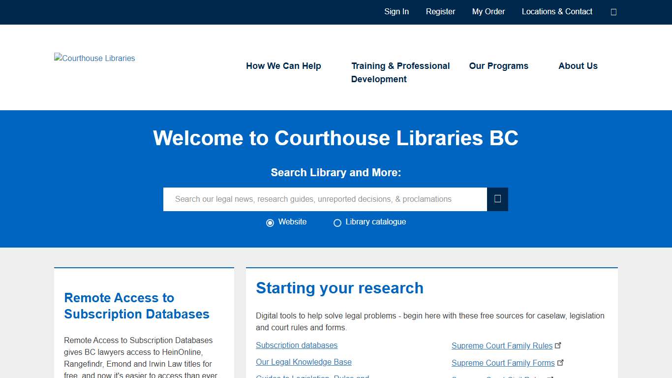 Courthouse Libraries BC | Courthouse Libraries BC